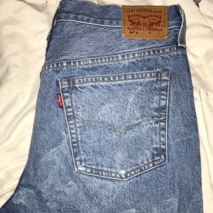 RARE lightly bleached 501 s Levi Jeans